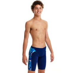 Funky Trunks - Bashed Blue - Boys Training Jammers -Swimwear Haven Shop funky trunks bashed blue boys training jammers 5