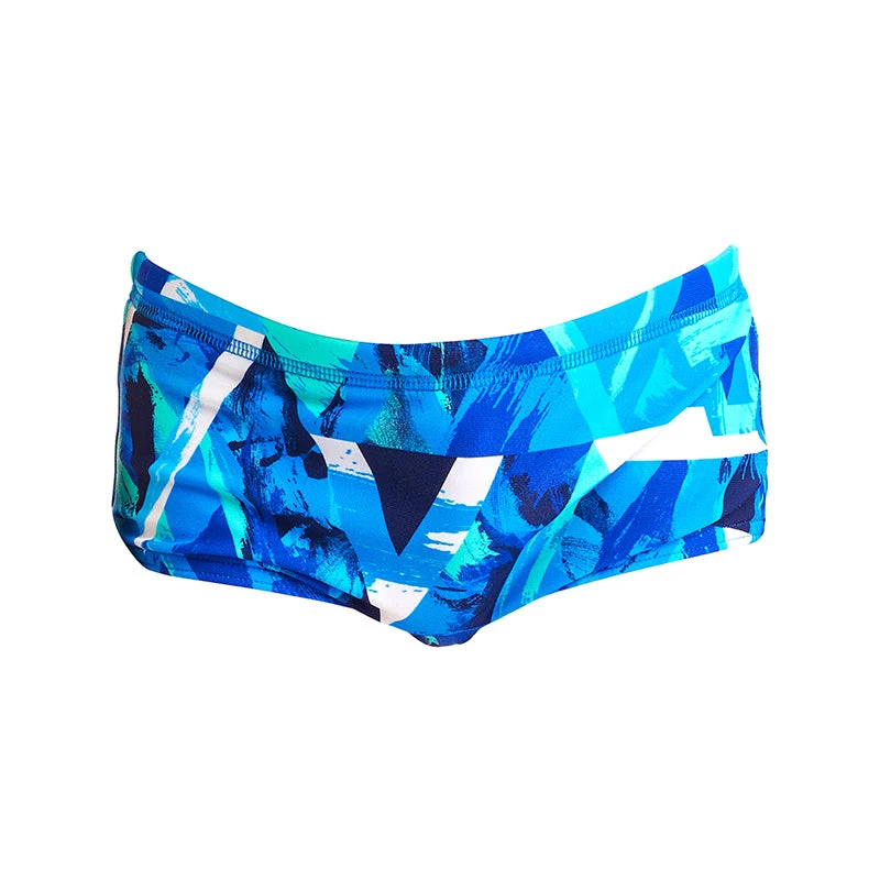 Funky Trunks - Bashed Blue - Toddler Boys Printed Trunks 4 Funky Trunks - Bashed Blue - Toddler Boys Printed Trunks - Image 2
