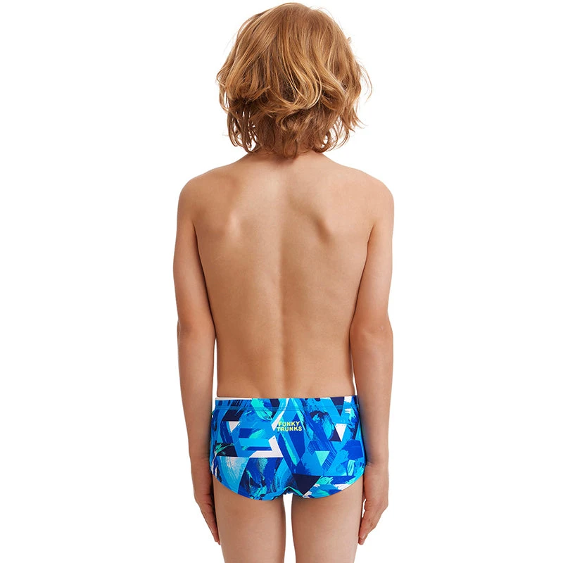 Funky Trunks - Bashed Blue - Toddler Boys Printed Trunks 5 Funky Trunks - Bashed Blue - Toddler Boys Printed Trunks - Image 3