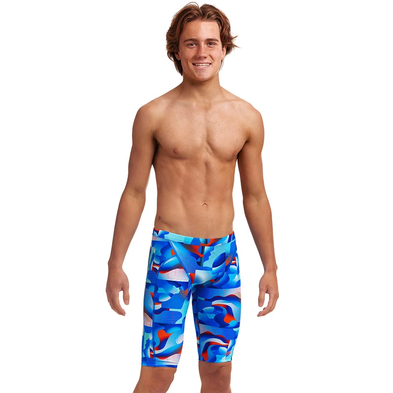 Funky Trunks - Battle Blue - Boys Training Jammers 3 Funky Trunks - Battle Blue - Boys Training Jammers