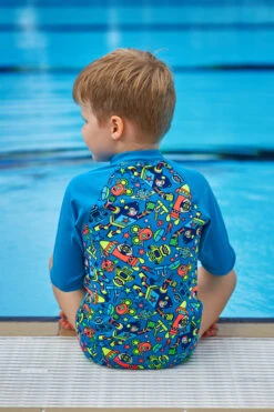 Funky Trunks - Beep Beep - Toddler Boys Zippy Rash Vest -Swimwear Haven Shop funky trunks beep beep toddler boys zippy rash vest 6