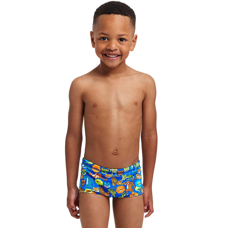 Funky Trunks - Big Cat Bash - Toddler Boys Printed Trunks 3 Funky Trunks - Big Cat Bash - Toddler Boys Printed Trunks