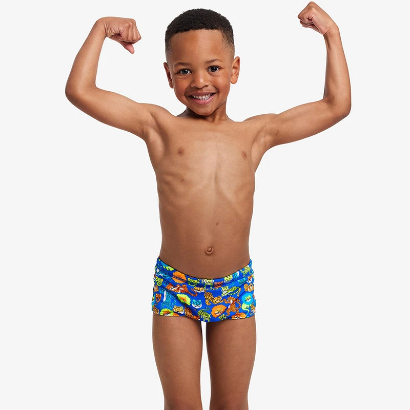 Funky Trunks - Big Cat Bash - Toddler Boys Printed Trunks 7 Funky Trunks - Big Cat Bash - Toddler Boys Printed Trunks - Image 5