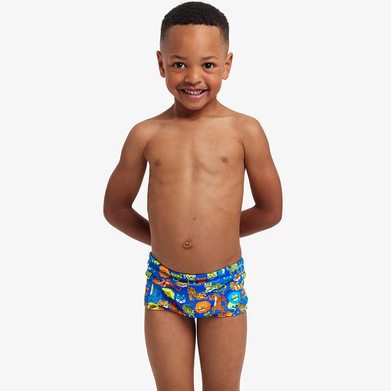 Funky Trunks - Big Cat Bash - Toddler Boys Printed Trunks 8 Funky Trunks - Big Cat Bash - Toddler Boys Printed Trunks - Image 6