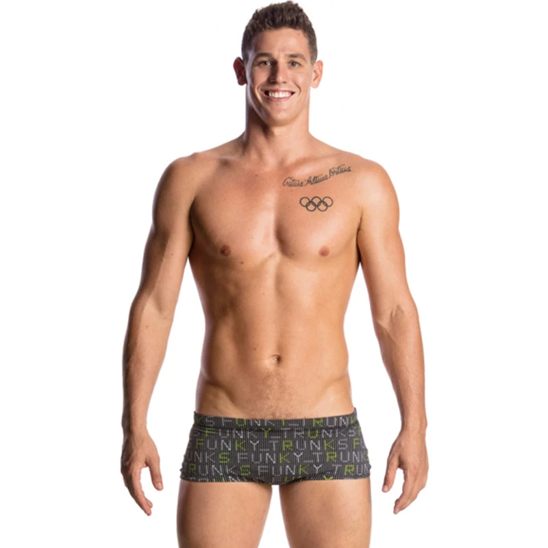 Funky Trunks - Binary Bro Mens Plain Front Trunks 3 Funky Trunks - Binary Bro Mens Plain Front Trunks
