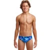 Funky Trunks - Blue Bars - Boys Classic Briefs