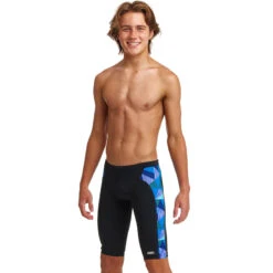 Funky Trunks - Blue Bars - Boys Training Jammers -Swimwear Haven Shop funky trunks blue bars boys training jammers 4