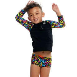 Funky Trunks - Brand Galaxy - Toddler Boys Zippy Rash Vest -Swimwear Haven Shop funky trunks brand galaxy toddler boys zippy rash vest 4