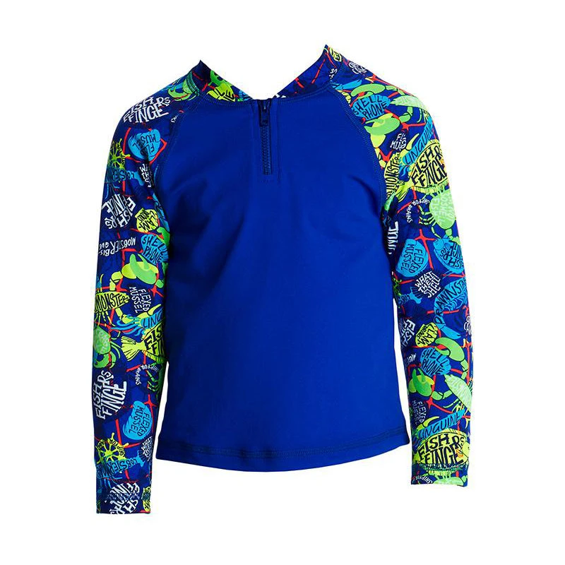 Funky Trunks - Catch Of The Day Toddler Boys Zippy Rash Vest 4 Funky Trunks - Catch Of The Day Toddler Boys Zippy Rash Vest - Image 2