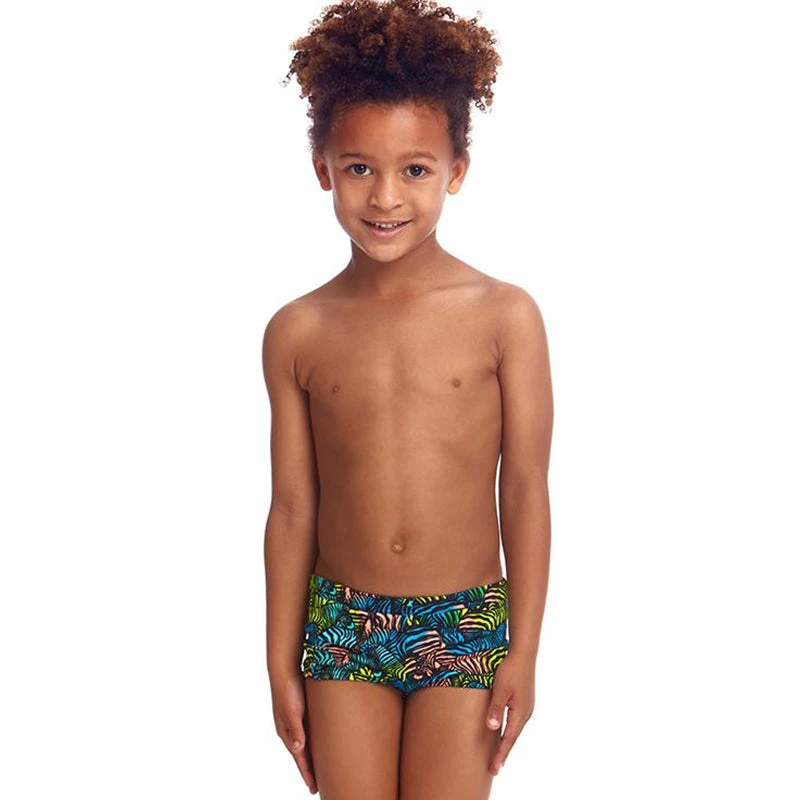 Funky Trunks - Colour Run - Toddler Boys Eco Square Trunks 3 Funky Trunks - Colour Run - Toddler Boys Eco Square Trunks