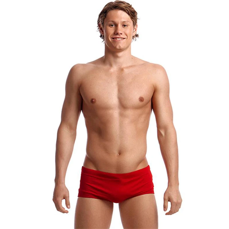 Funky Trunks - Still Red - Mens Plain Front Trunks 3 Funky Trunks - Still Red - Mens Plain Front Trunks