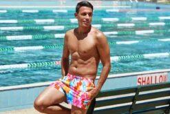 Funky Trunks - Messy Monet - Mens Shorty Shorts Short 11 Funky Trunks - Messy Monet - Mens Shorty Shorts Short -Swimwear Haven Shop funky trunks messy monet mens shorty shorts short 5