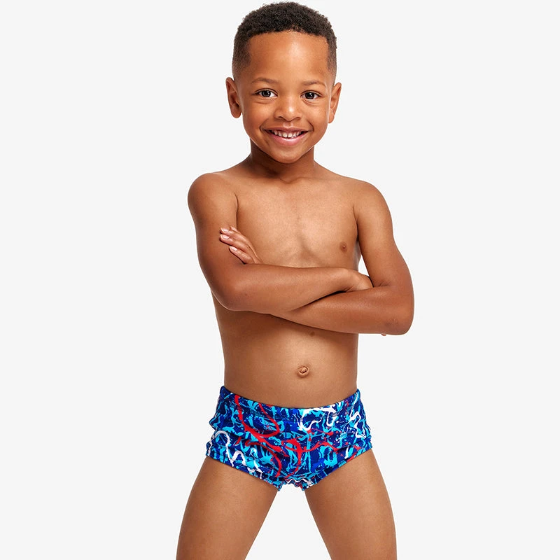 Funky Trunks - Mr Squiggle - Toddlers Boys Printed Trunks 6 Funky Trunks - Mr Squiggle - Toddlers Boys Printed Trunks - Image 4
