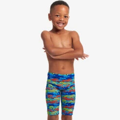 Funky Trunks - No Cheating - Toddler Boys Eco Miniman Jammers -Swimwear Haven Shop funky trunks no cheating toddler boys eco miniman jammers 4