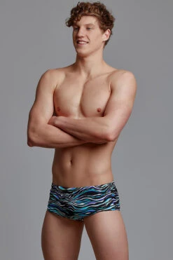 Funky Trunks - Oil Slick - Mens Eco Sidewinder Trunks -Swimwear Haven Shop funky trunks oil slick mens eco sidewinder trunks 4