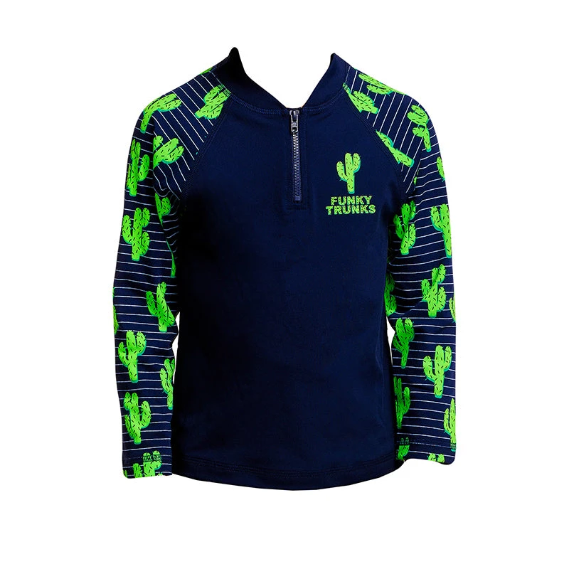 Funky Trunks - Prickly Pete - Toddler Boys Zippy Rash Vest 4 Funky Trunks - Prickly Pete - Toddler Boys Zippy Rash Vest - Image 2