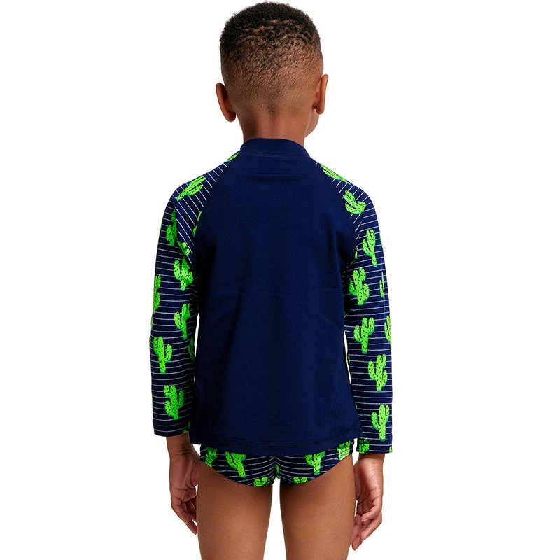 Funky Trunks - Prickly Pete - Toddler Boys Zippy Rash Vest 5 Funky Trunks - Prickly Pete - Toddler Boys Zippy Rash Vest - Image 3
