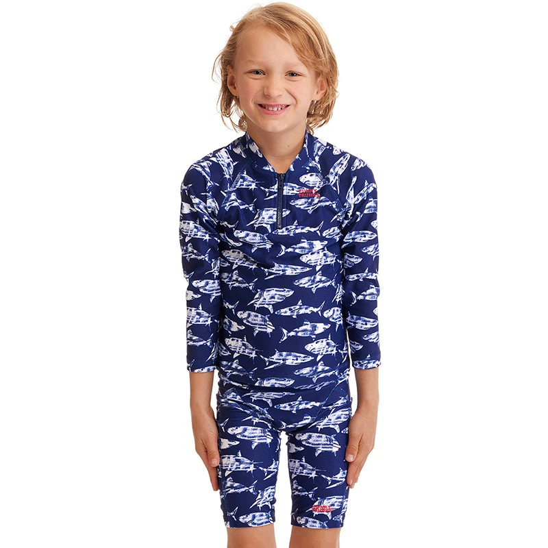 Funky Trunks - Rompa Chompa - Toddler Boys Zippy Rash Vest 3 Funky Trunks - Rompa Chompa - Toddler Boys Zippy Rash Vest