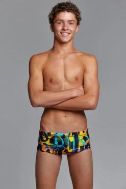 Funky Trunks - Smooth Stroke - Boys Classic Trunks -Swimwear Haven Shop funky trunks smooth stroke boys classic trunks 4