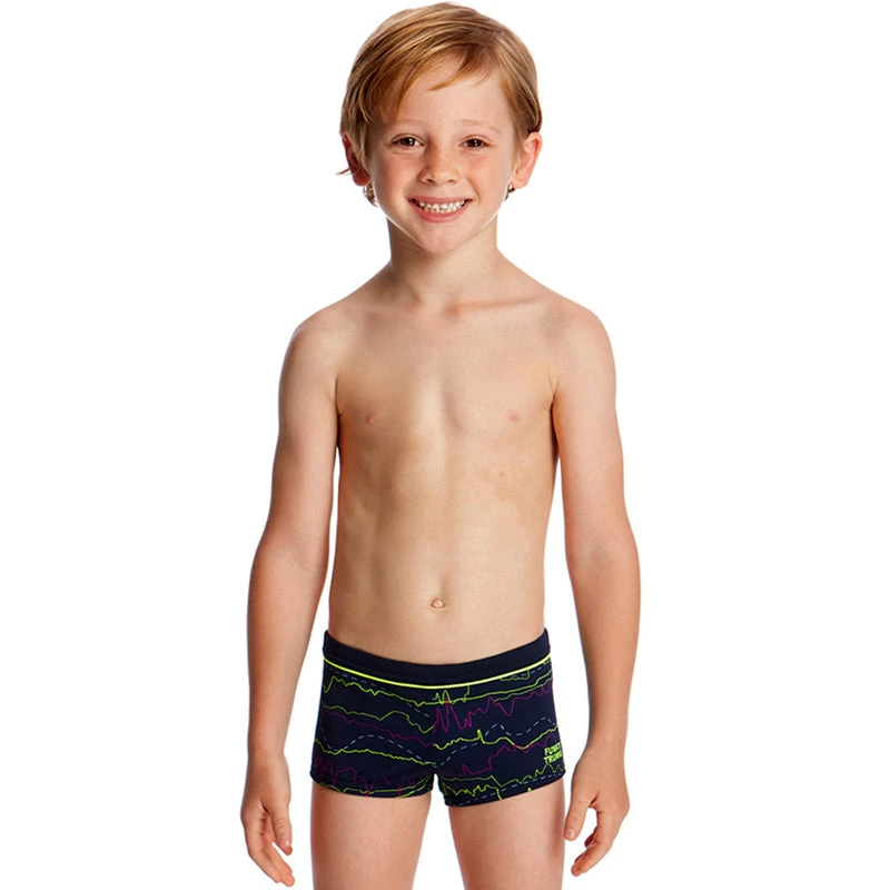 Funky Trunks - Sound System Toddler Boys Square Trunk 3 Funky Trunks - Sound System Toddler Boys Square Trunk