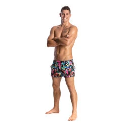 Funky Trunks - Test Signal Mens Shorty Shorts 10 Funky Trunks - Test Signal Mens Shorty Shorts -Swimwear Haven Shop funky trunks test signal shorty shorts mens 4