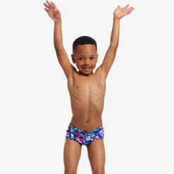Funky Trunks - Video Star - Toddler Boys Printed Trunks -Swimwear Haven Shop funky trunks video star toddler boys printed trunks 3