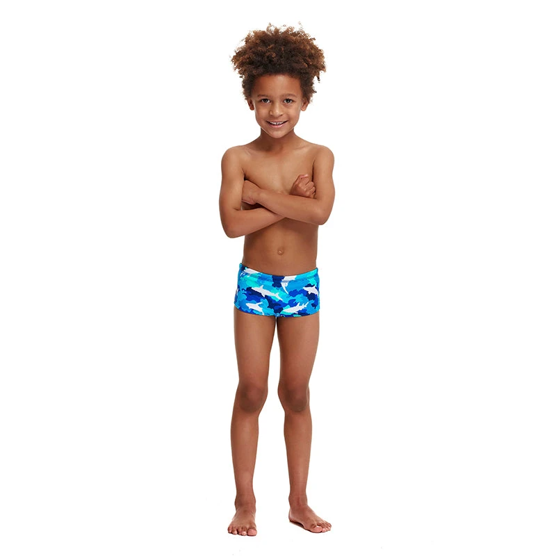 Funky Trunks - White Pointer - Toddler Boys Printed Trunks 6 Funky Trunks - White Pointer - Toddler Boys Printed Trunks - Image 4
